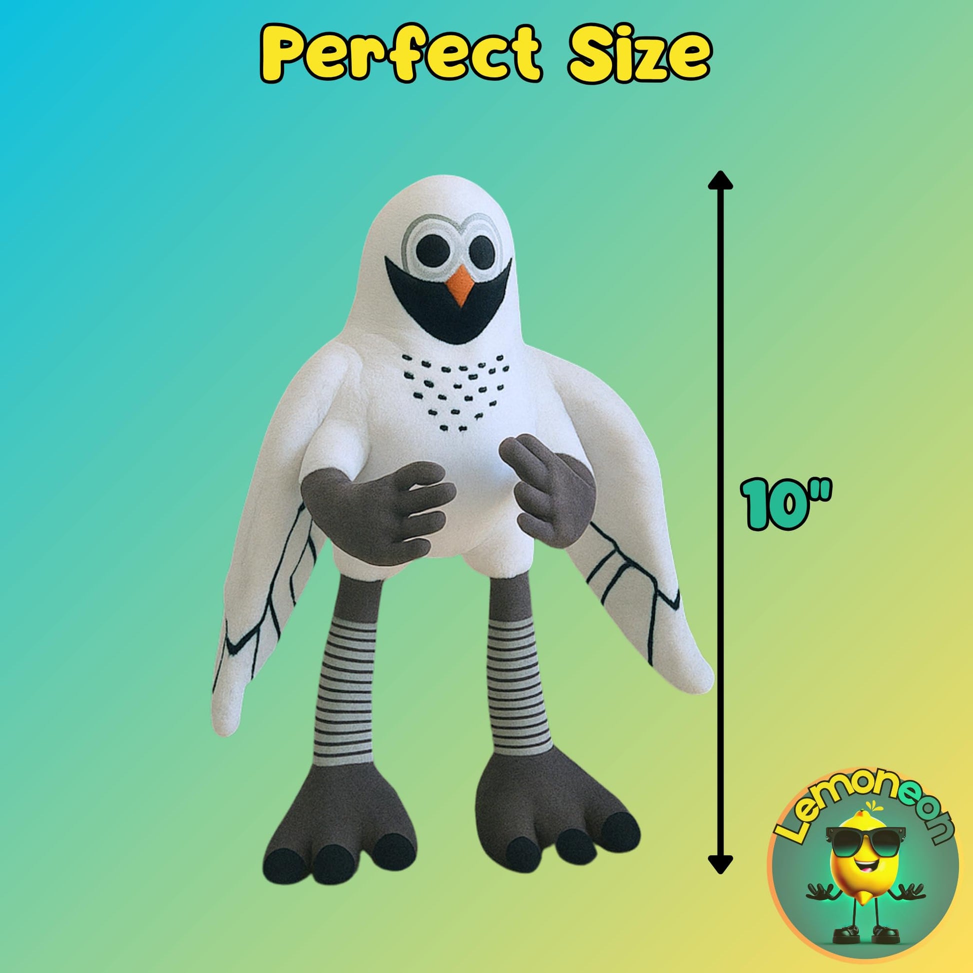 Lemoneon 10" Owl Plush Toy Pillow for Video Game Fans and Halloween