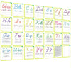 English Letters Cursive Flashcards, Uppercase&Lowercase Cursive Letter Tracing Practice, Montessori Cursive Handwriting Alphabet Flashcard,