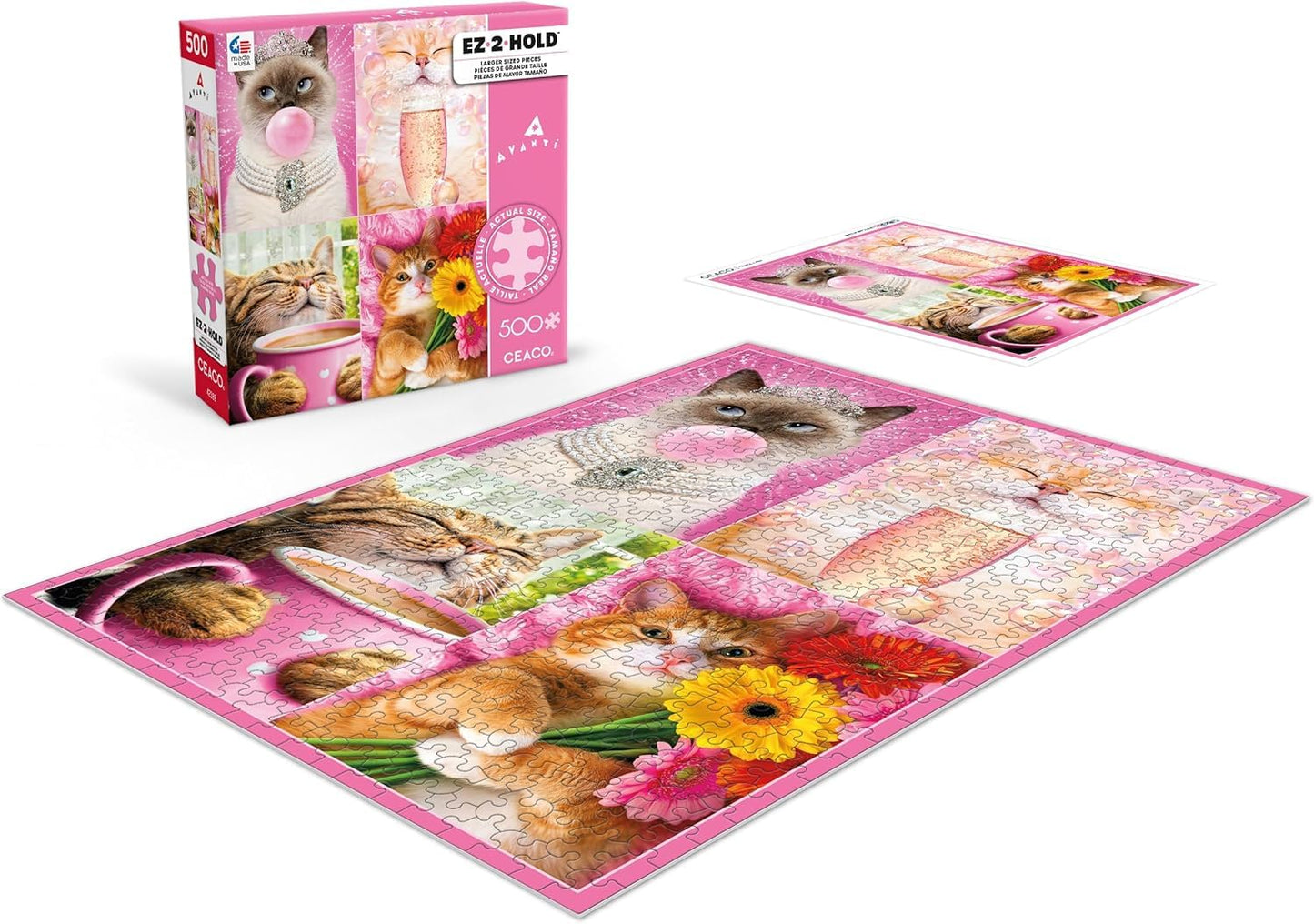Ceaco - Avanti Cat Fancies - 500 Larger Piece Jigsaw Puzzle