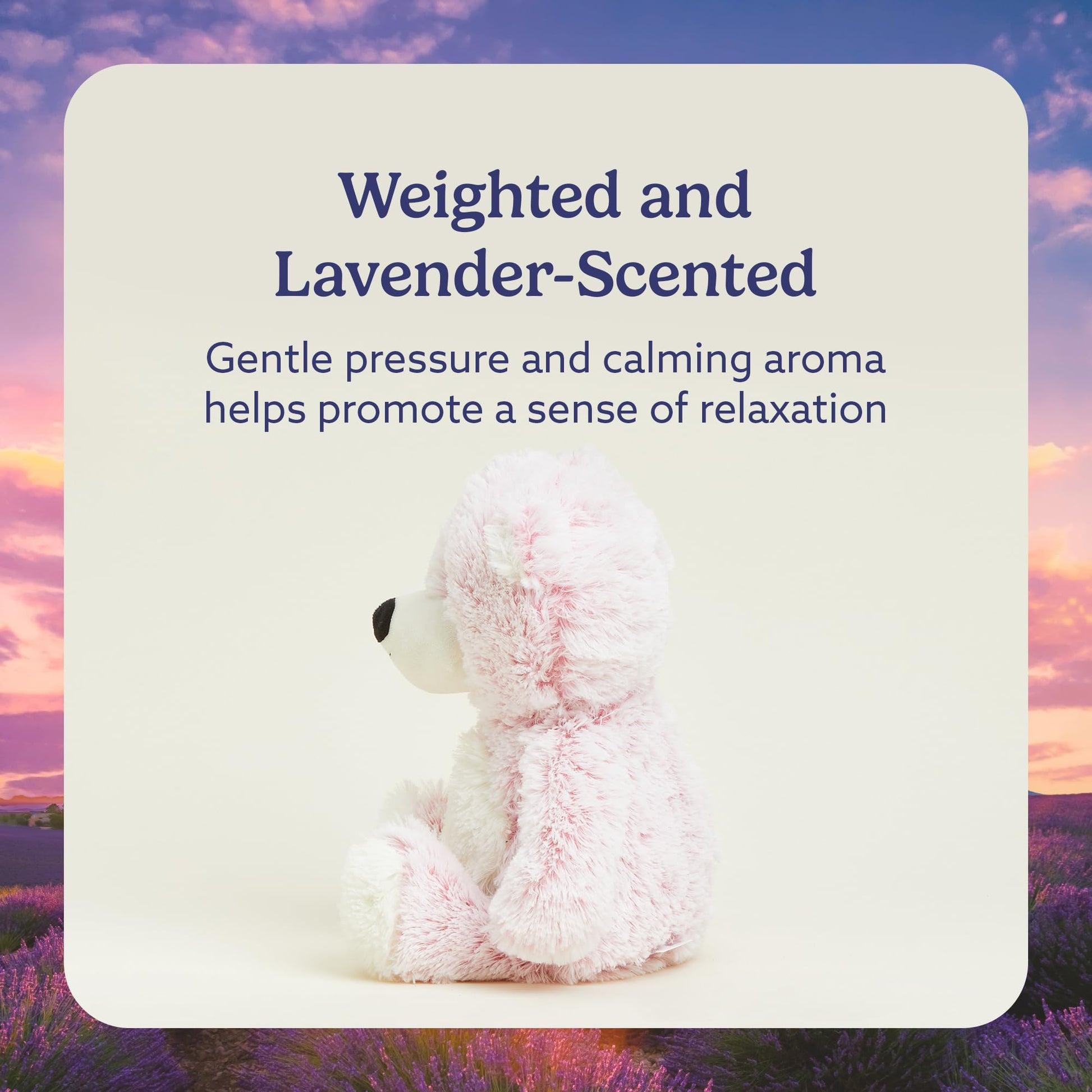 warmies Microwavable & Weighted Stuffed Animals, Pink Bear - Heated Stuffed Animal Plushie for Warmth & Comfort - Cute Soft Plush Toys for Adults