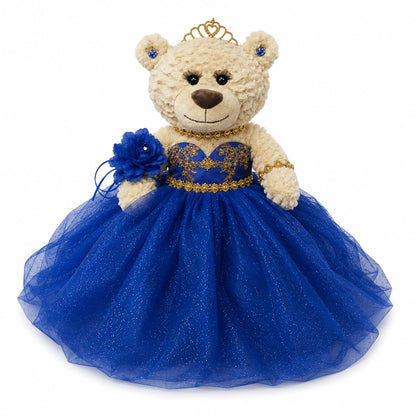 KINNEX COLLECTIONS SINCE 1997 20" Sweet 16 Last Doll Teddy Bear with Dress (Centerpiece) ~ ARC16832A-15 (Royal Blue)