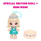 Yummiland Beauty Bag Playset + Lip Gloss Doll - Cupcake Bag Includes Exclusive Callie Birthday Cake, Nail Polish + Nail Stickers, Body Shimmer, Doll