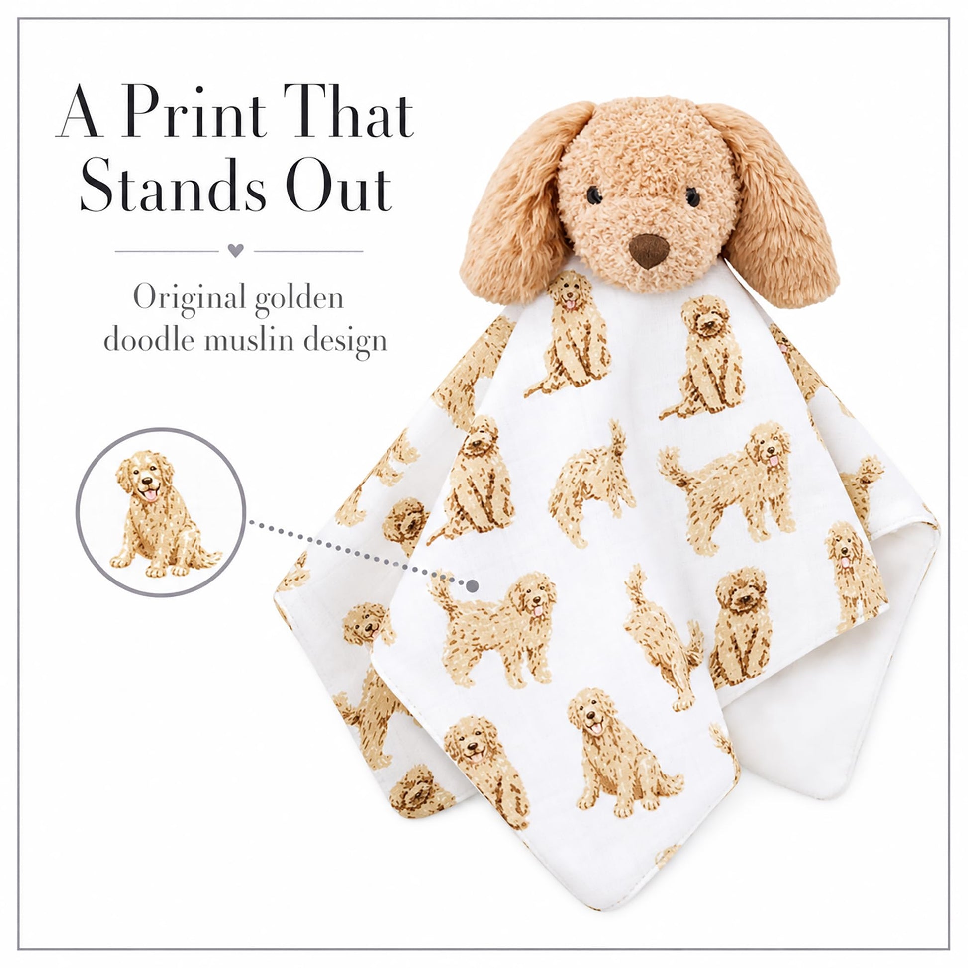 Mud Pie Doodle Dog Woobie, Tan
