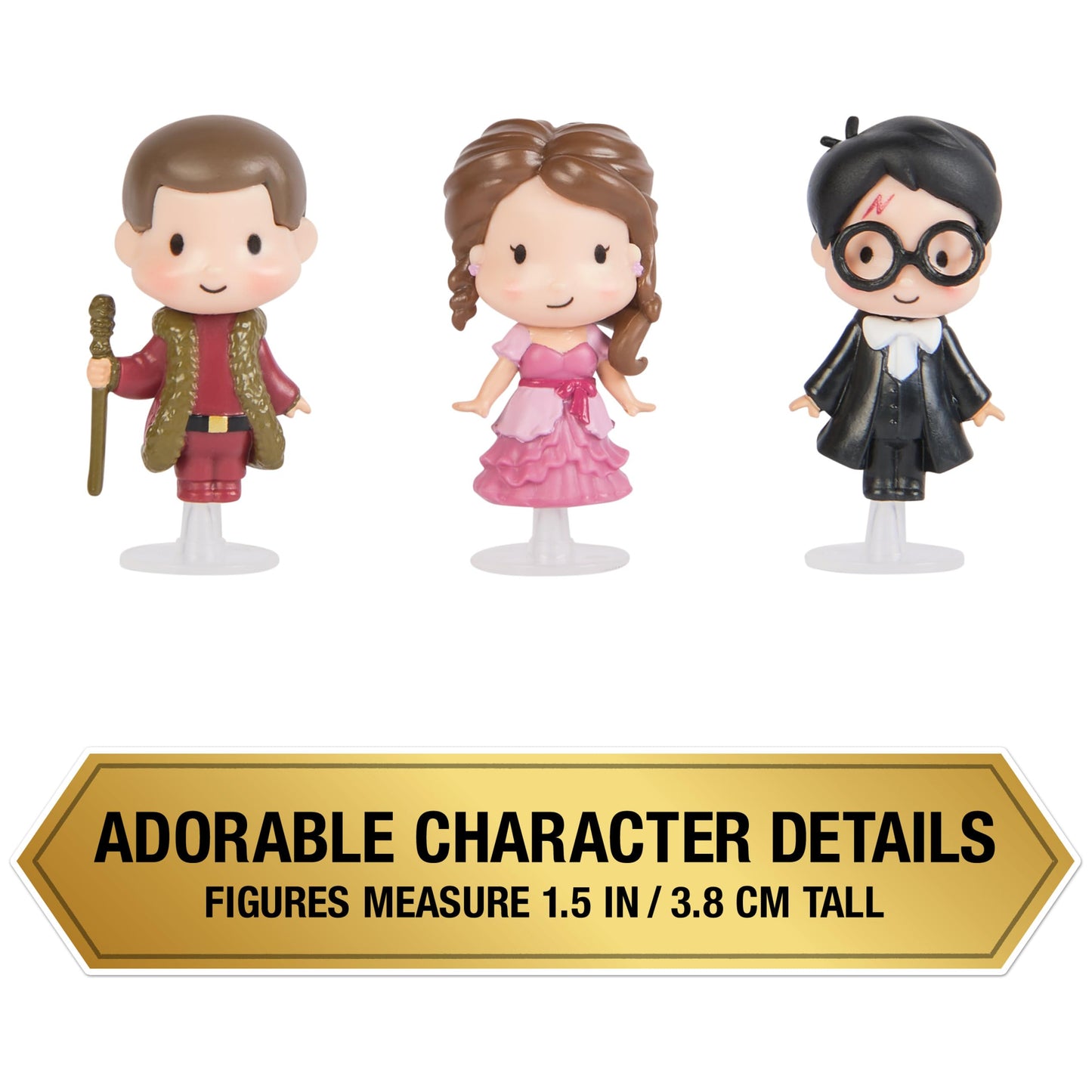 Wizarding World Harry Potter, Micro Magical Moments Year 4 Figure Set with Harry, Hermione, Viktor Krum & Display Case, Kids Toys for Ages 6 and up