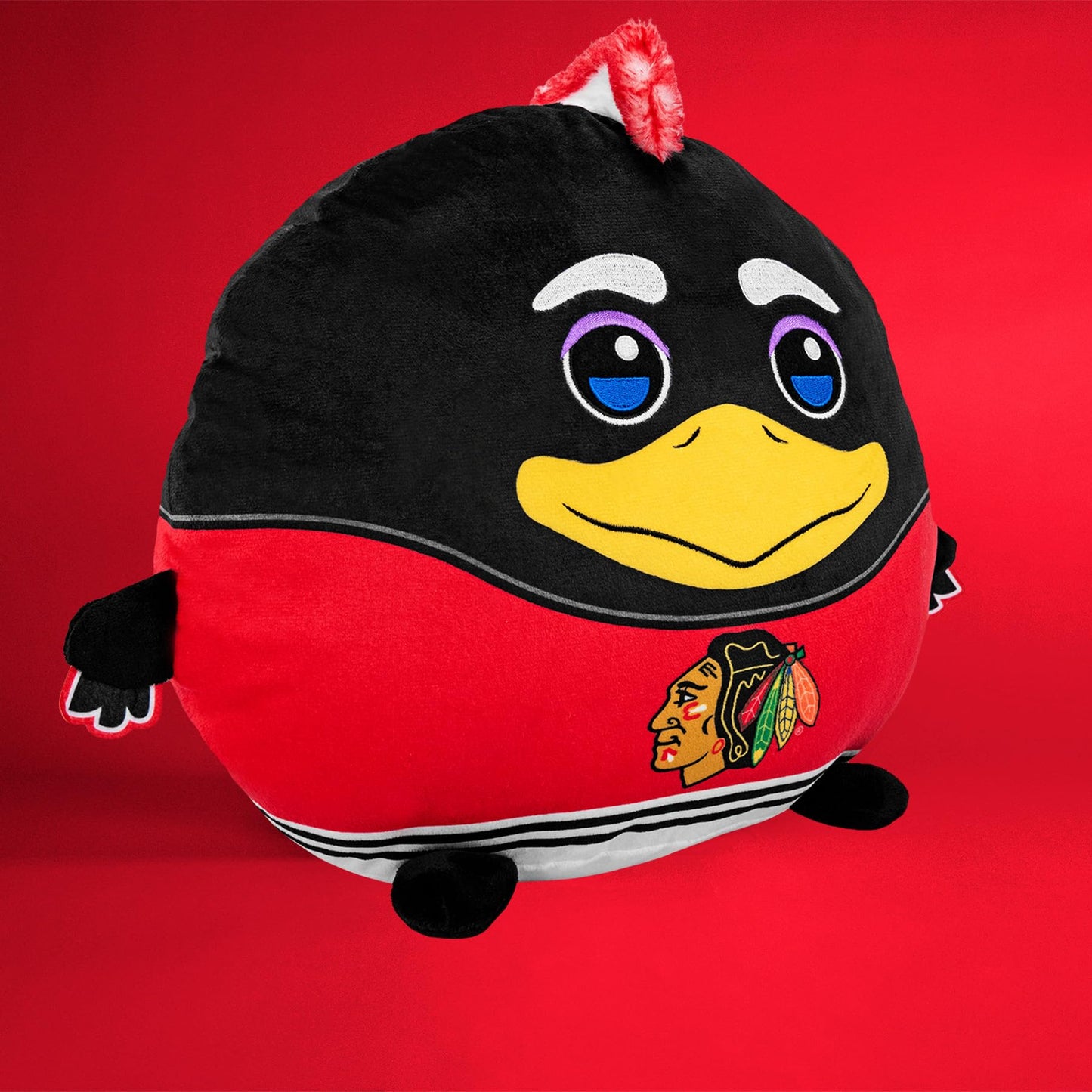 Sleep Squad Chicago Blackhawks Tommyhawk 12" Mascot Kiri Cloud Plushie - Official NHL Plush