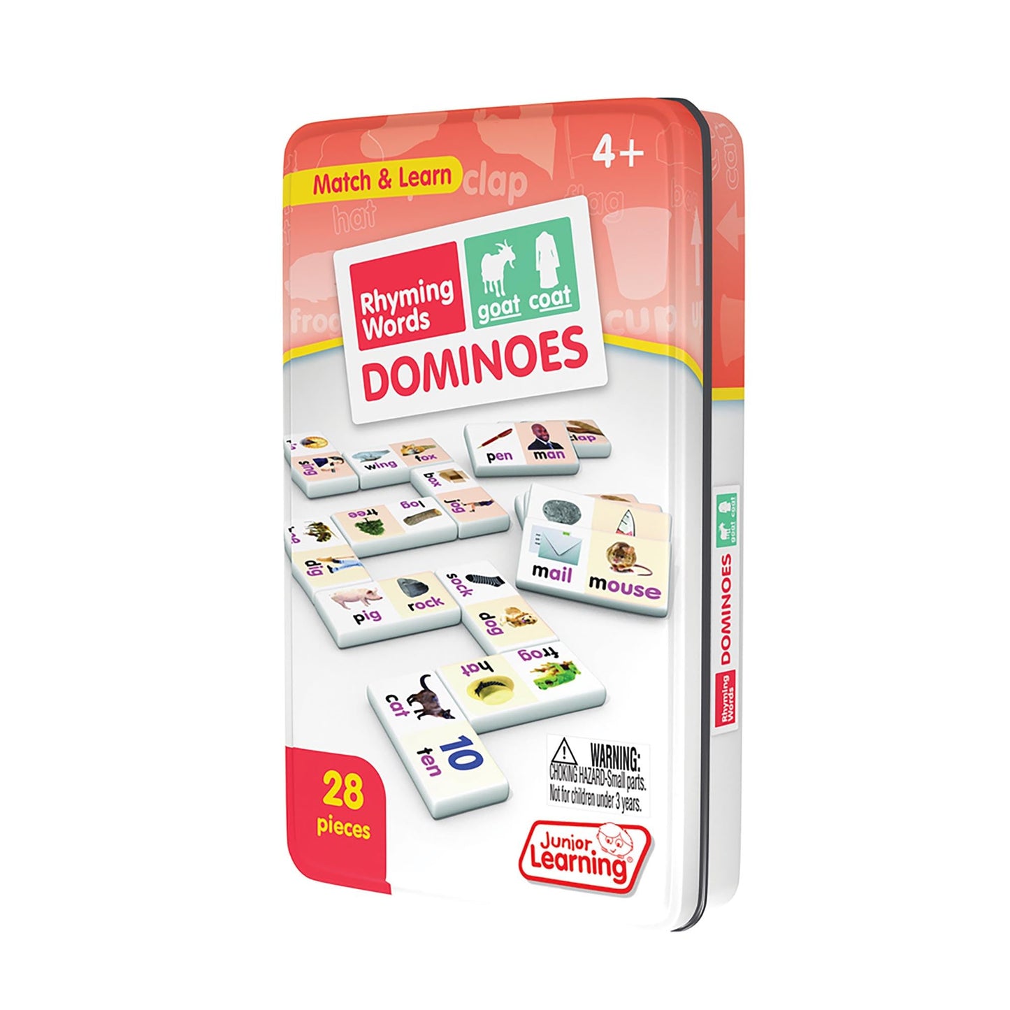 Junior Learning Rhyming Word Dominoes Educational Action Games, Multi, Model: JL490