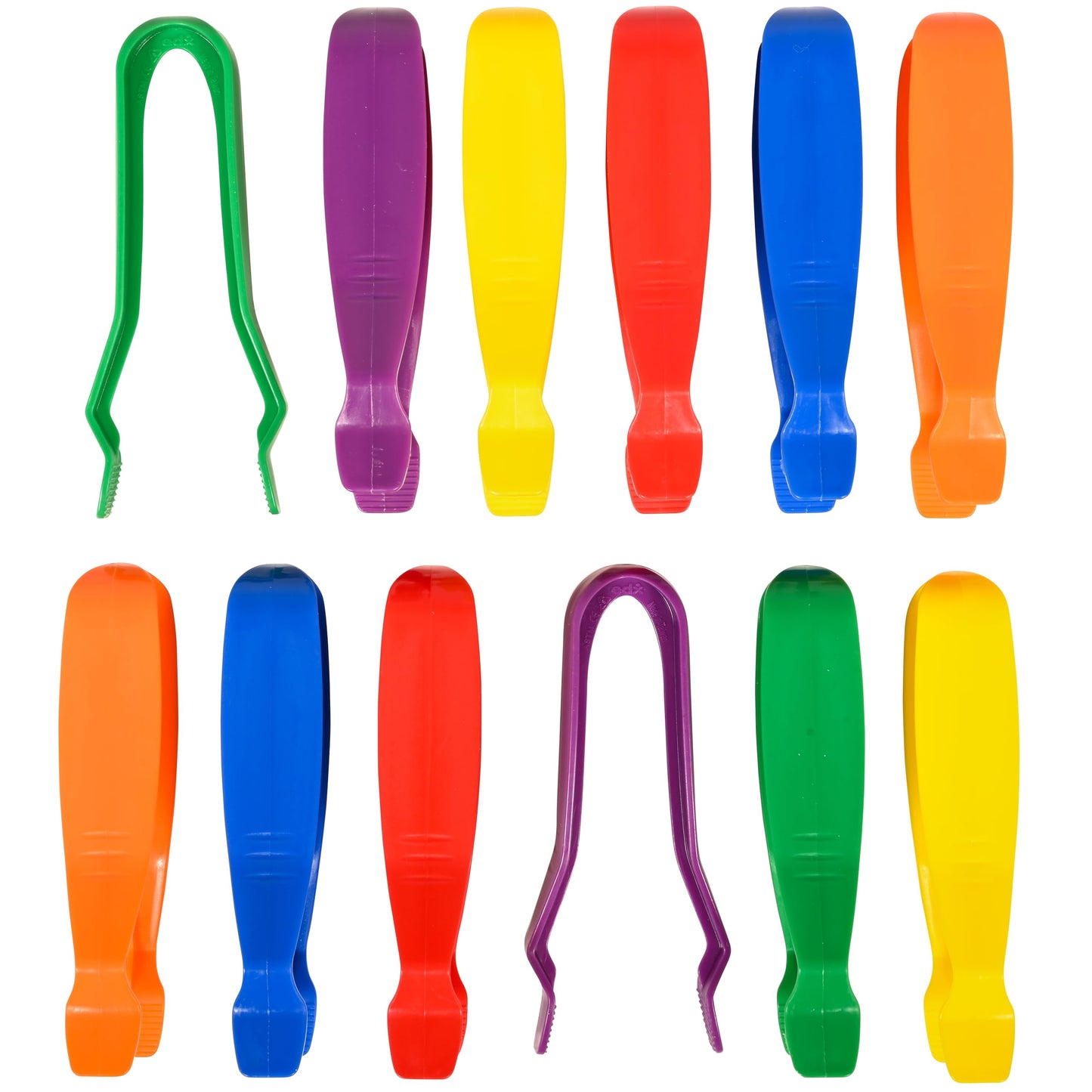 edxeducation Jumbo Tweezers, Set of 12, 6 Colors