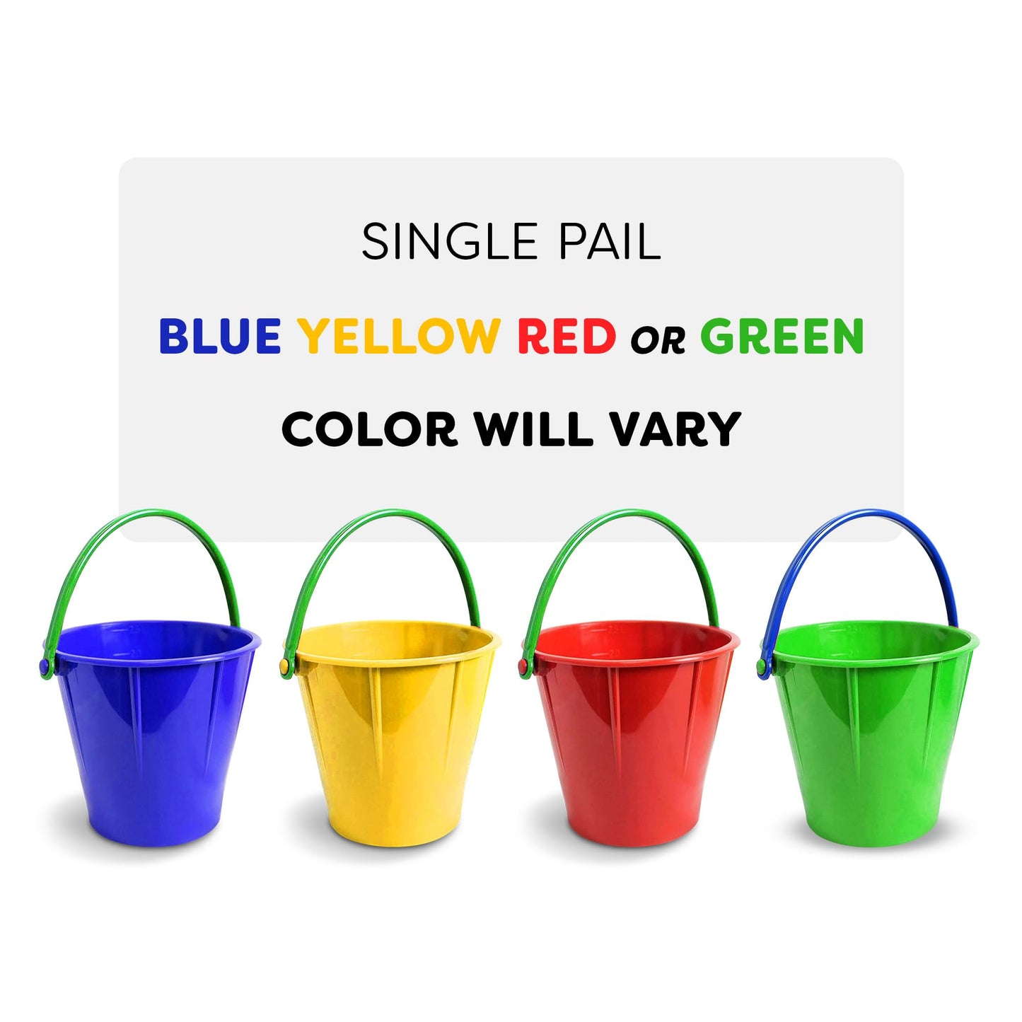 Spielstabil Large Sand Pail Beach Toy - 2.5L German-Made Sand Bucket - Kids Beach Essentials, Toddler Outdoor Toys, & Sandbox Toys - Colors Vary