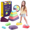 Special Supplies Set of 5 Stepping Stones for Kids Indoor and Outdoor Balance Blocks Promote Coordination, Balance Strength Child Safe Rubber