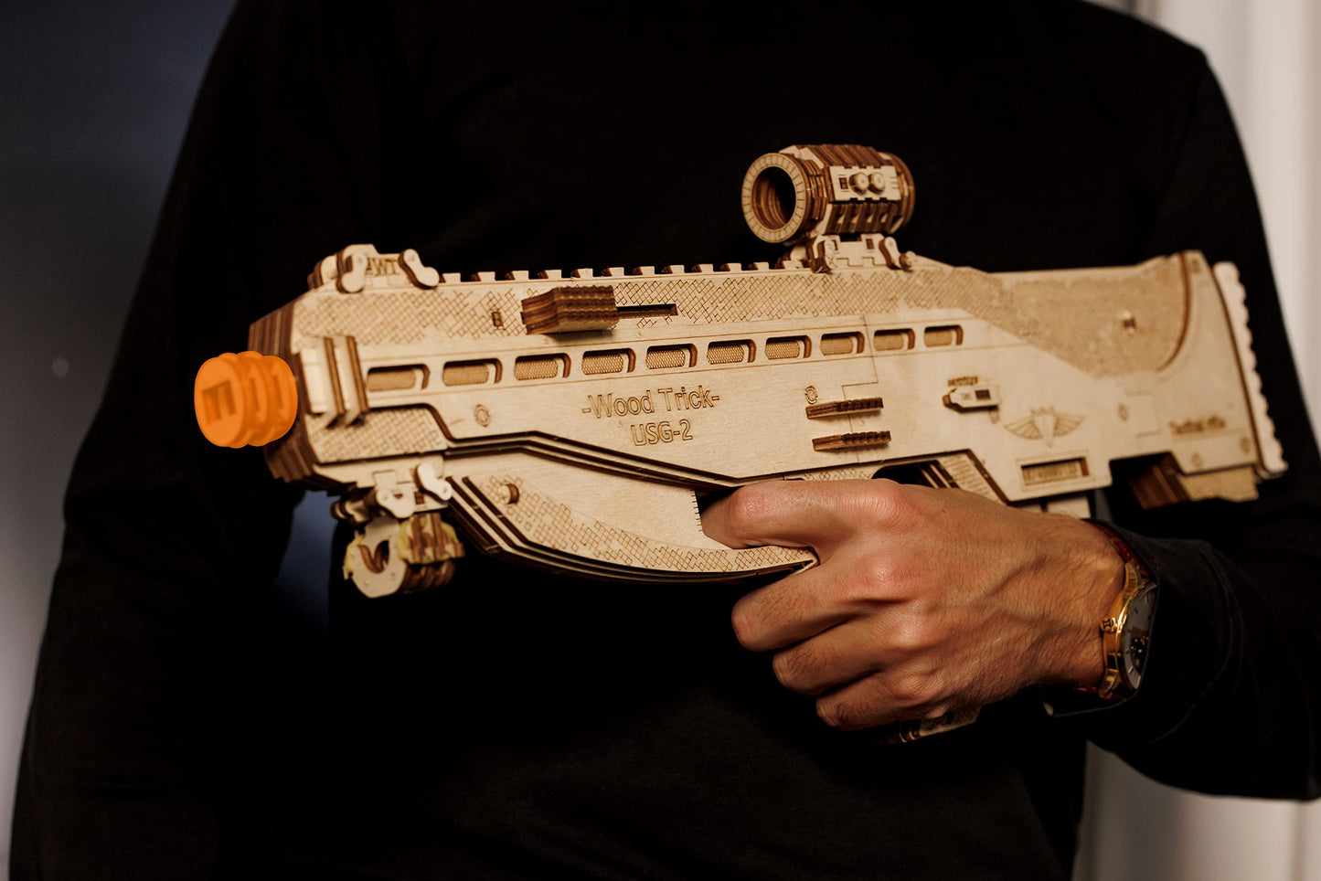 Wood Trick Assault Gun 3D Wooden Puzzles for Adults to Build