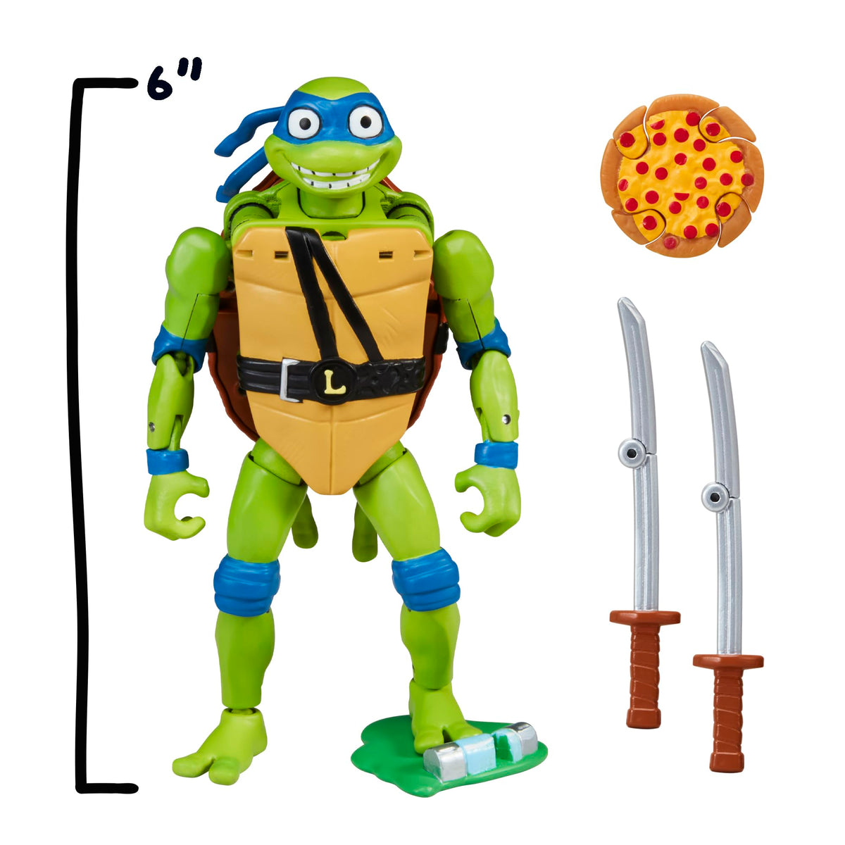 Tales of Teenage Mutant Ninja Turtles: Mutations Deluxe 5.5” Leonardo Pet to Ninja Figure by Playmates Toys