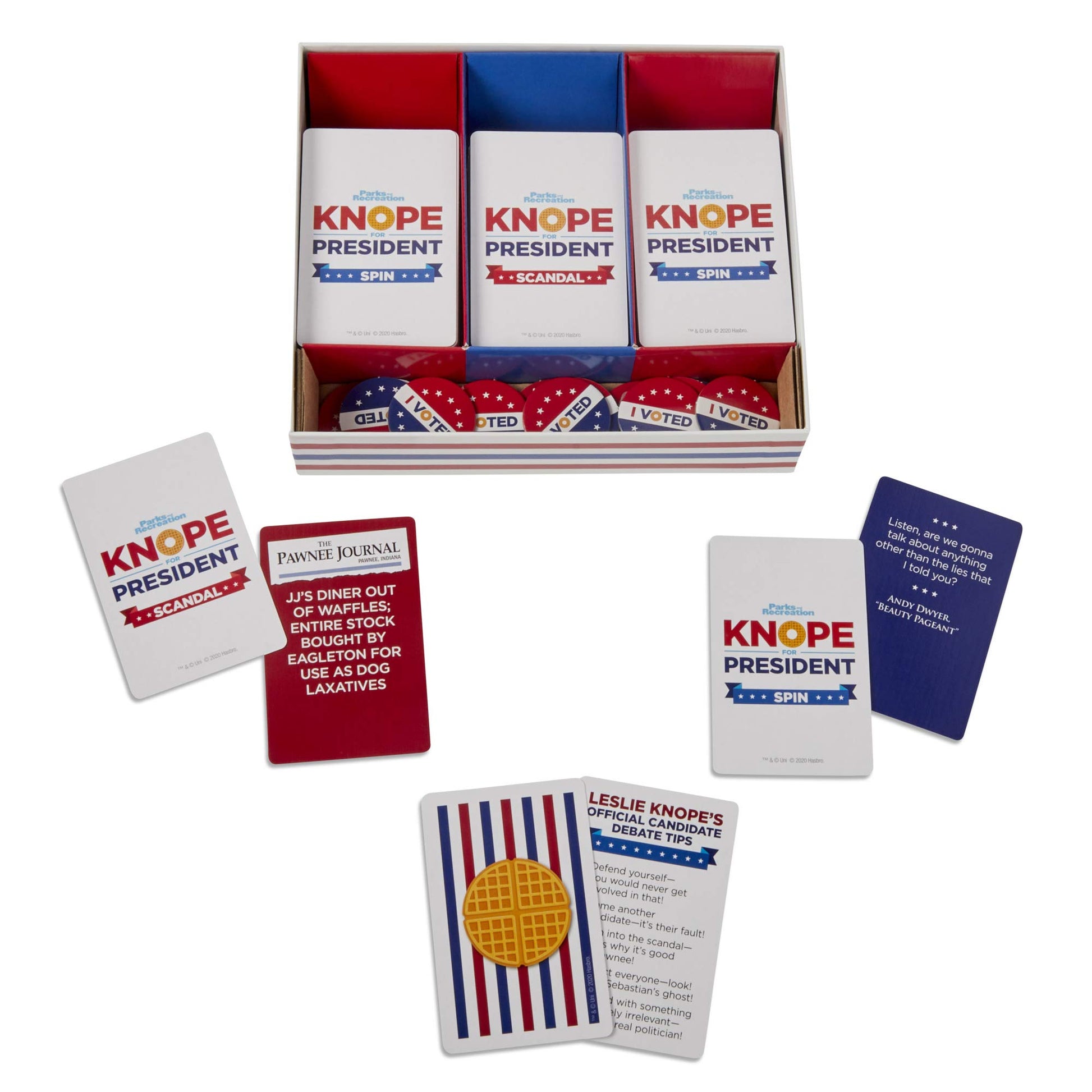 Hasbro Gaming Knope for President Party Card Game, for Parks and Recreation Fans, with Themes and Characters from The Hit TV Show, Game for Ages 16