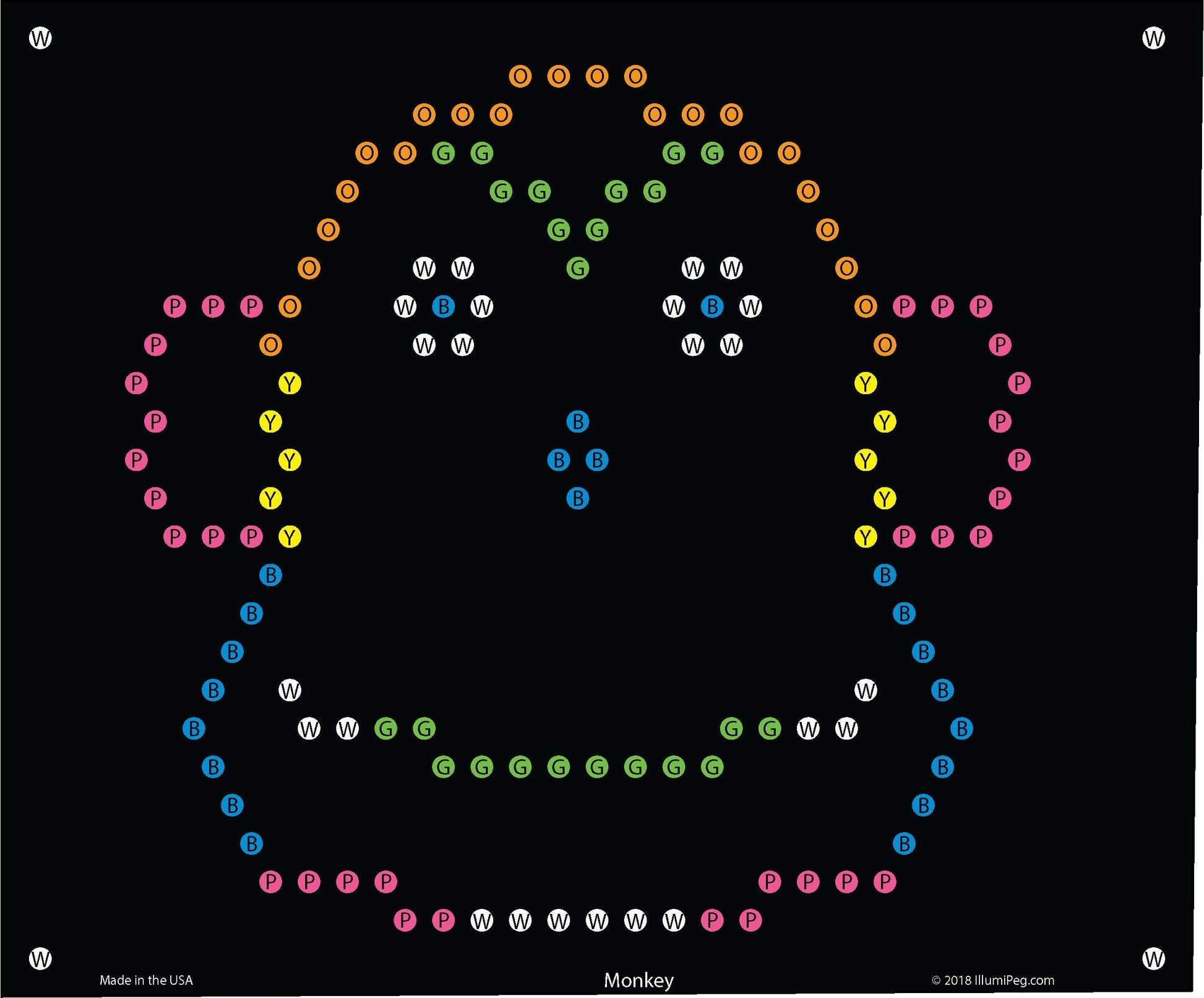 IllumiPeg Zoo Refill templates for Basic Fun Lite Brite Ultimate Classic (10 Sheets, 7x8)