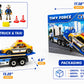Tiny Force Tow Truck Toy with Taxi, Toy Truck Playset for Boys & Girls, Includes 2 Action Figures & Accessories, Lights & Sounds, Ages 4+