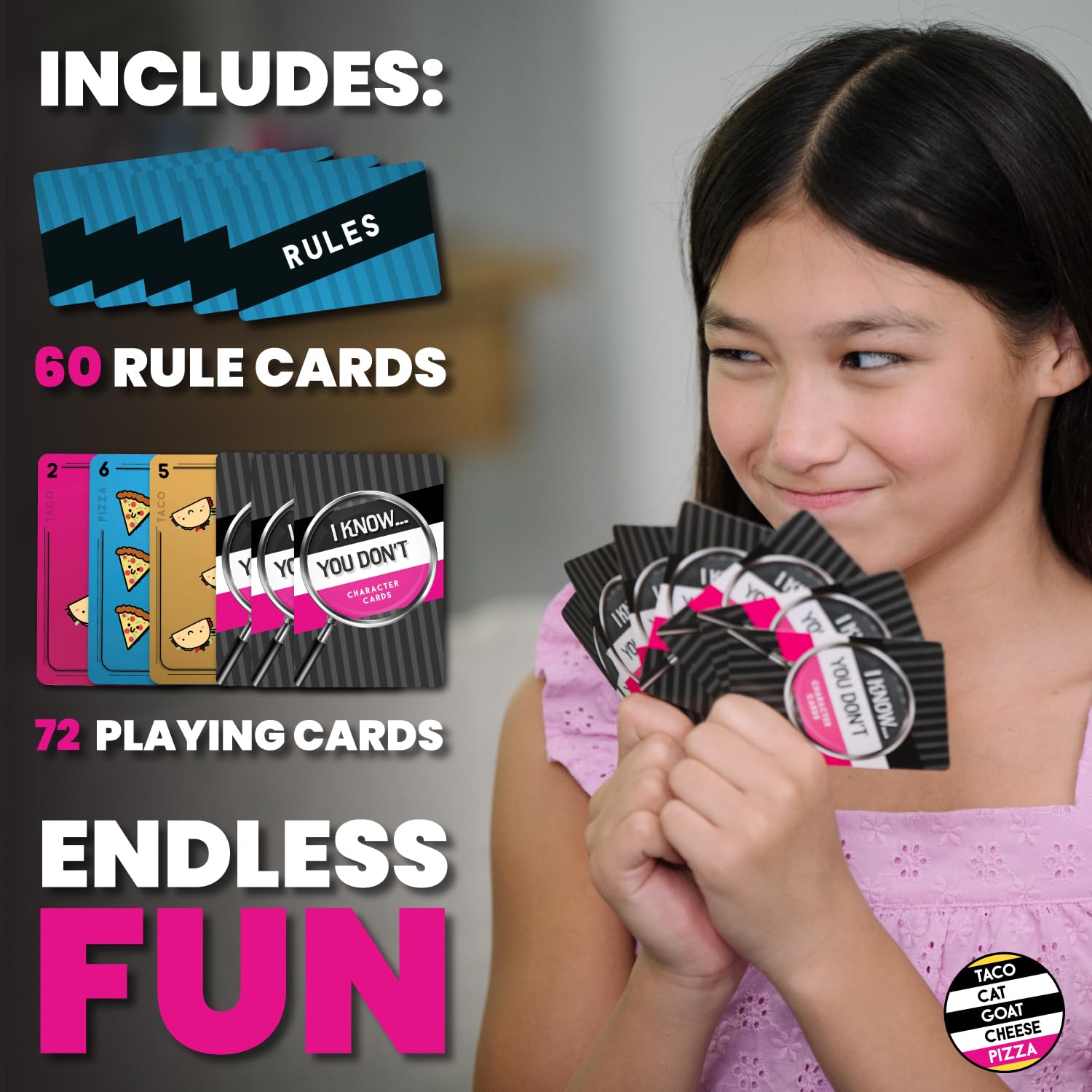 I know... You Don't Strategic Card Game for Family Game Night by Taco Cat Goat Cheese Pizza | Easy to Learn | Fast 10 Minute Rounds | Fun for Kids