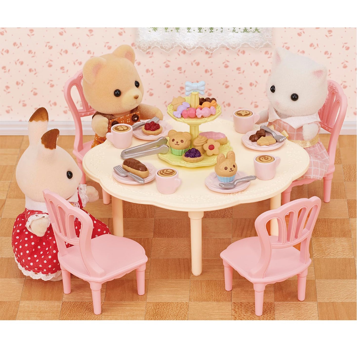 Calico Critters - Sweets Party Set - Dollhouse Furniture & Accessories - Kids Pretend Play Toy, Miniature Dollhouse Food & Accessories Set, Ages 3+