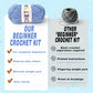 Cosminy 8Pcs Crochet Kit for Beginners, DIY Craft for Adults and Kids, Great Gift for Crochet Lovers, Crocheting Animal Kits with Step by Step