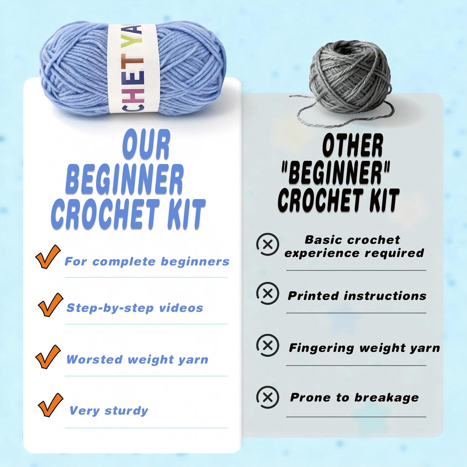 Cosminy 8Pcs Crochet Kit for Beginners, DIY Craft for Adults and Kids, Great Gift for Crochet Lovers, Crocheting Animal Kits with Step by Step