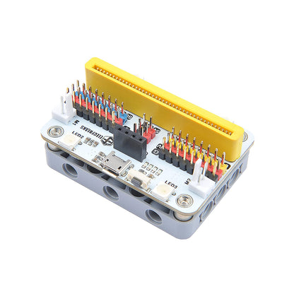 ELECFREAKS microbit Wukong Expansion Board Adapter for microbit Drive 8-Way Servo / 2-Way Motor / 8-Way Sensor, Breakout Board with 8 LED / 4 Rainbow
