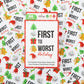 First to Worst Holiday Party Game Travel Edition - A Festive Card Game About How Your Friends & Family Rank Things for White Elephant Parties