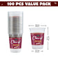 JOYIN 100 Pcs 16oz Graduation Party Plastic Cups (Maroon), Grad PET Cup Tableware Bulk for Class of 2026 Graduates, Disposable Cups for 2026 High