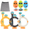 WUEURU 12 Pack Pool Diving Toys for Kids,Duck Pool Float Toys,Swimming Pool Diving Rings,Underwater Swimming Ring,Fun Outdoor Underwater Pool Games