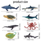 TOYMANY 24pcs Mini Ocean Animal Figurines: Realistic Cake Toppers with Sharks, Whales & Octopus - Great for Kids' Parties, Gifts & School Projects