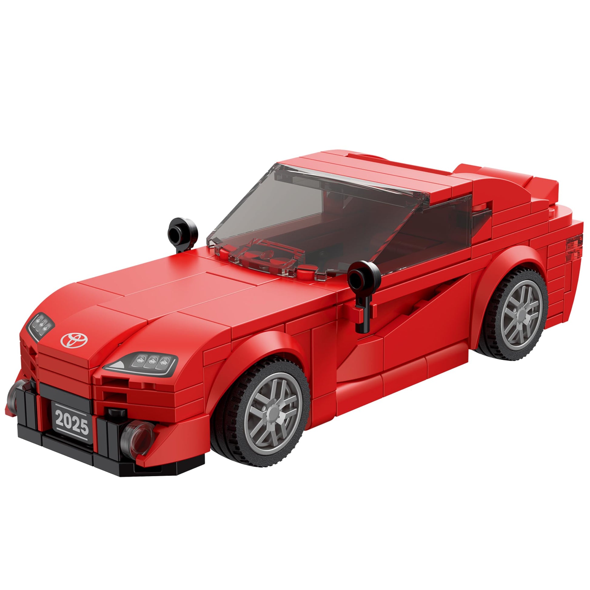 Brickcraft Officially Licensed Toyota Supra Now & Then Brick Building Kit (283 Pieces), 2-in-1 Buildable Display Set Featuring 2025 GR & 1988 Supra