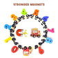 WOODENFUN Number Train Set for 1 2 3 Year Olds, Educational Toy Cars for Toddlers, Montessori Learning Toys for Boys and Girls
