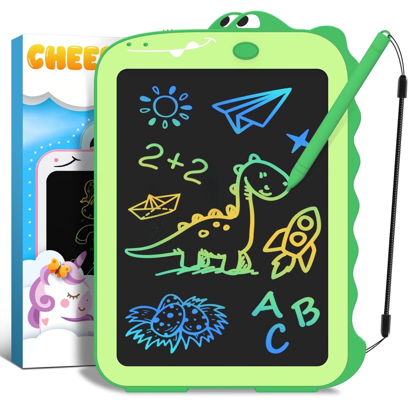LCD Writing Tablet for Kids 8.5" Toddler Toys Learning Drawing Board Dinosaur Toys for 3 4 5 6 7 Year Old Boys Girls Birthday Gifts Idea Light Doodle
