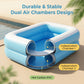 Inflatable Kiddie Pool, 128x85x45cm (50x33x18in) ,Thickened PVC Kids Blow Up Swimming Pool for Babies Toddlers, Wading Pool Indoor Outdoor Garden