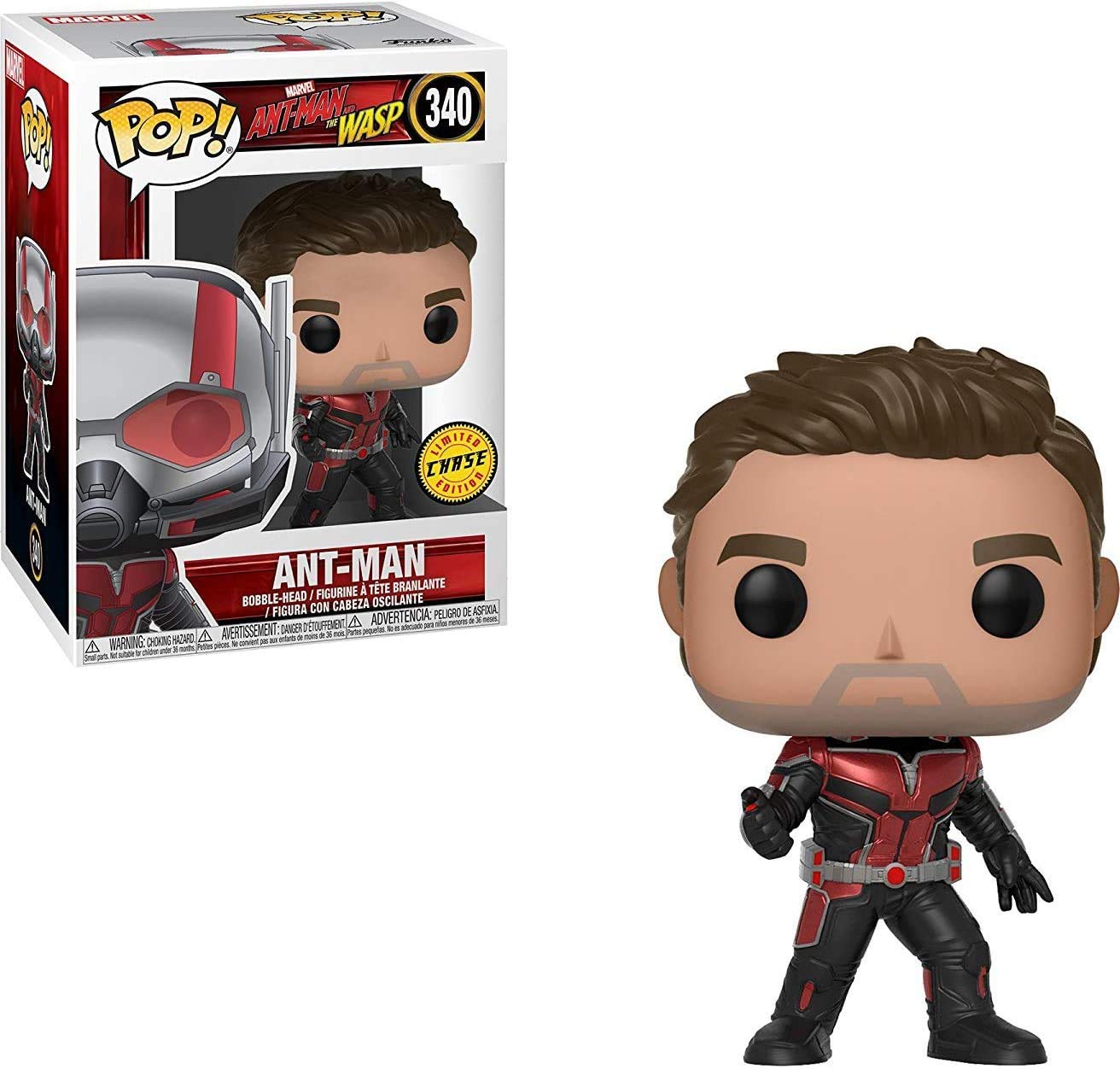 Funko Pop! Marvel: Ant-Man & The Wasp - Unmasked Ant-Man Chase Limited Edition Vinyl Figure (Bundled with Pop Box Protector Case)
