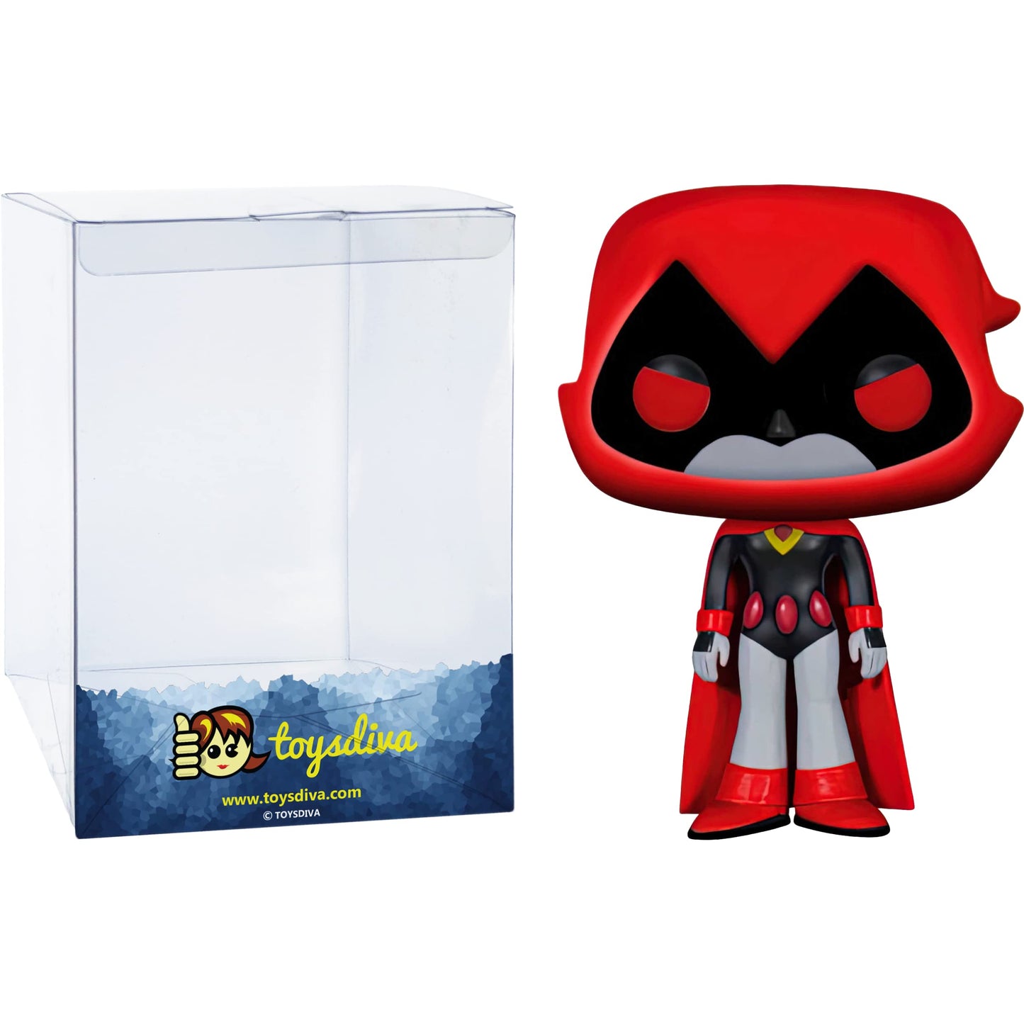Funko Raven [Red] (Toys R Us Exc): P o p ! TV Vinyl Figurine Bundle with 1 Compatible 'ToysDiva' Graphic Protector (108-09509 - B)