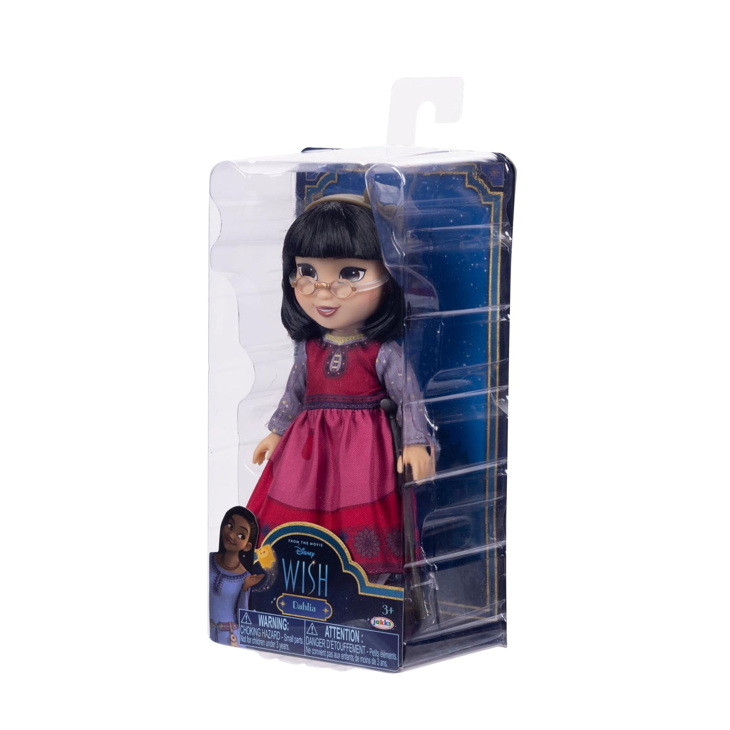 Disney’s Wish Dahlia Petite Doll 6 Inches Tall, Pocket Size with Authentic Movie Fashions