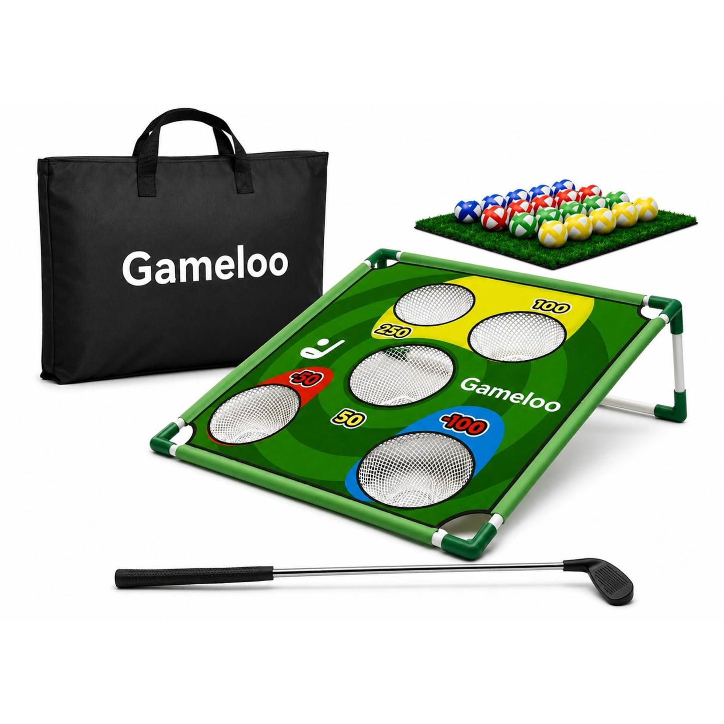 Gameloo Golf Gift for Men - Portable Backyard Golf Chipping Game for Family, Indoor & Outdoor Lawn Game with Carry Bag, Fun Party Game, Father's Day