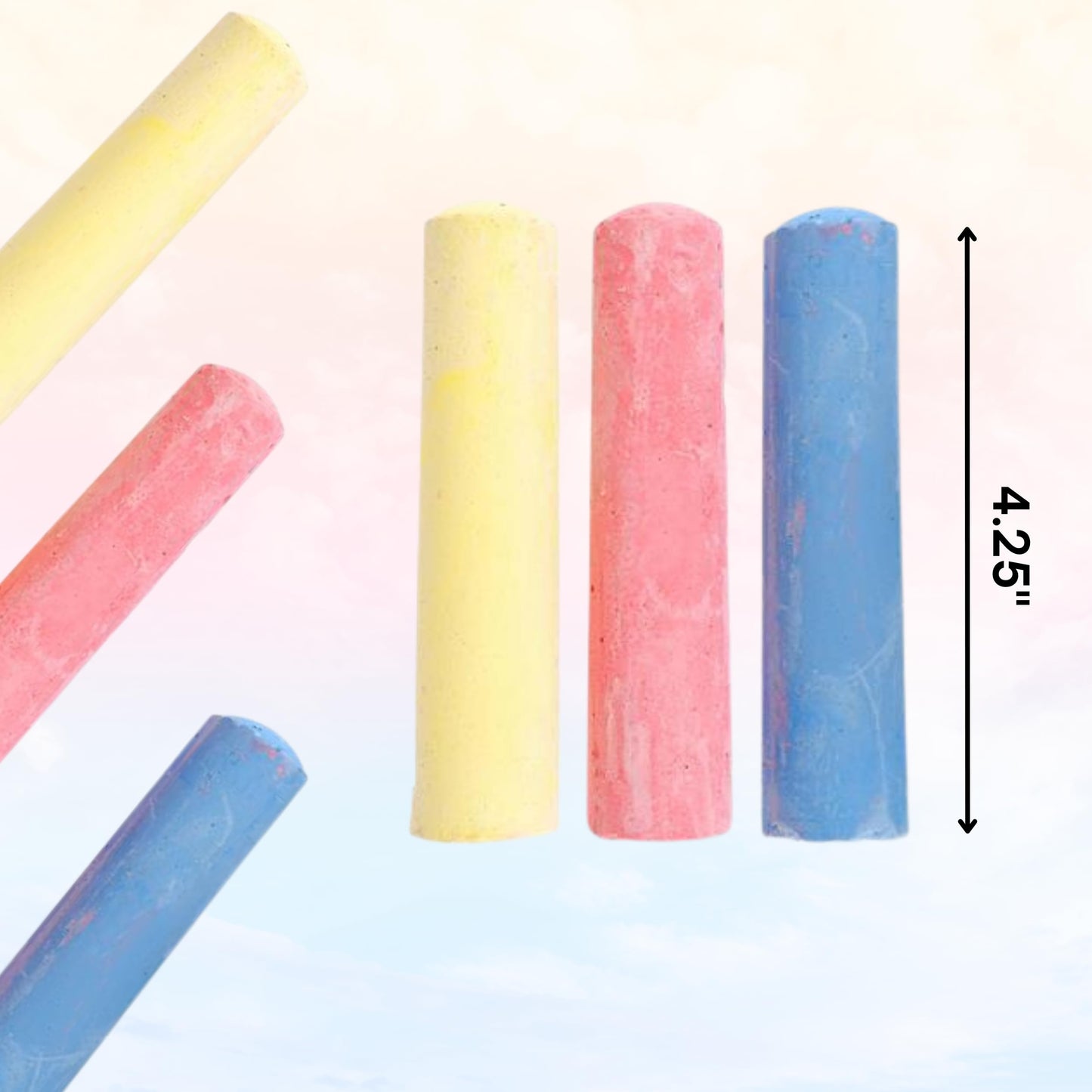 4E's Novelty 12 Boxes Sidewalk Chalk Individually Wrapped Party Favors for Kids Bulk, 3 Jumbo Sticks In Each Box, Easter Basket Stuffers, Goodie Bag