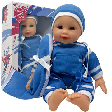 The New York Doll Collection 11 inch Soft Body Baby Doll in Gift Box - 11" Baby Doll Toy for Kids, Boys, Girls and Toddlers - Baby Doll Pacifier