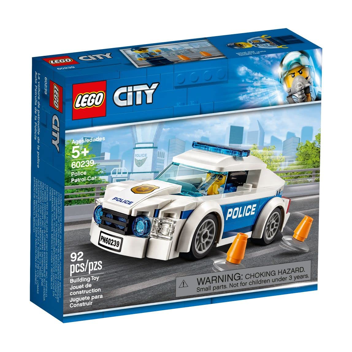 LEGO City Police Patrol Car 60239 Building Kit (92 Pieces)