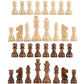AMEROUS Wooden Chess Pieces Only, Staunton Style Wood Chessmen with 3.15" King - Storage Bag - Gift Packed Box, Tournament Chess Game Pawns