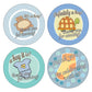 Creanoso Baby Shower Stickers for Boys (10-Sheets x 16 Designs) - Individual Small Size 1.5 Inches in Diameter, Unique Designs DIY Decoration Art