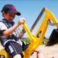 rolly toys CAT Construction Ride-On: 360-Degree Excavator/Shovel Digger, Youth Ages 3+ , Yellow