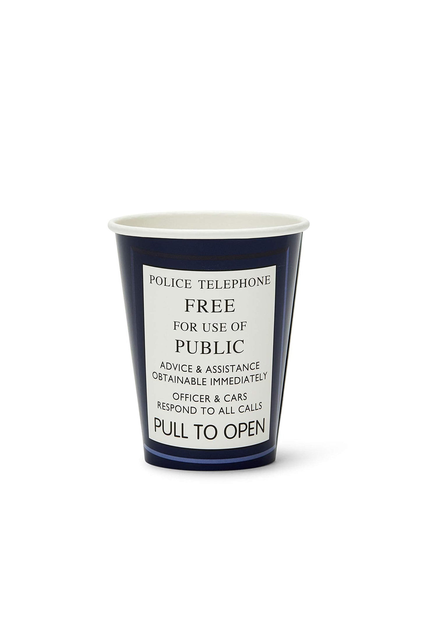 Doctor Who Tardis Party Cups - 8-Piece 9Oz Paper Cup Set - Tardis Police Call Box Door - Themed Tableware Party Decorations - Space & Time Travel