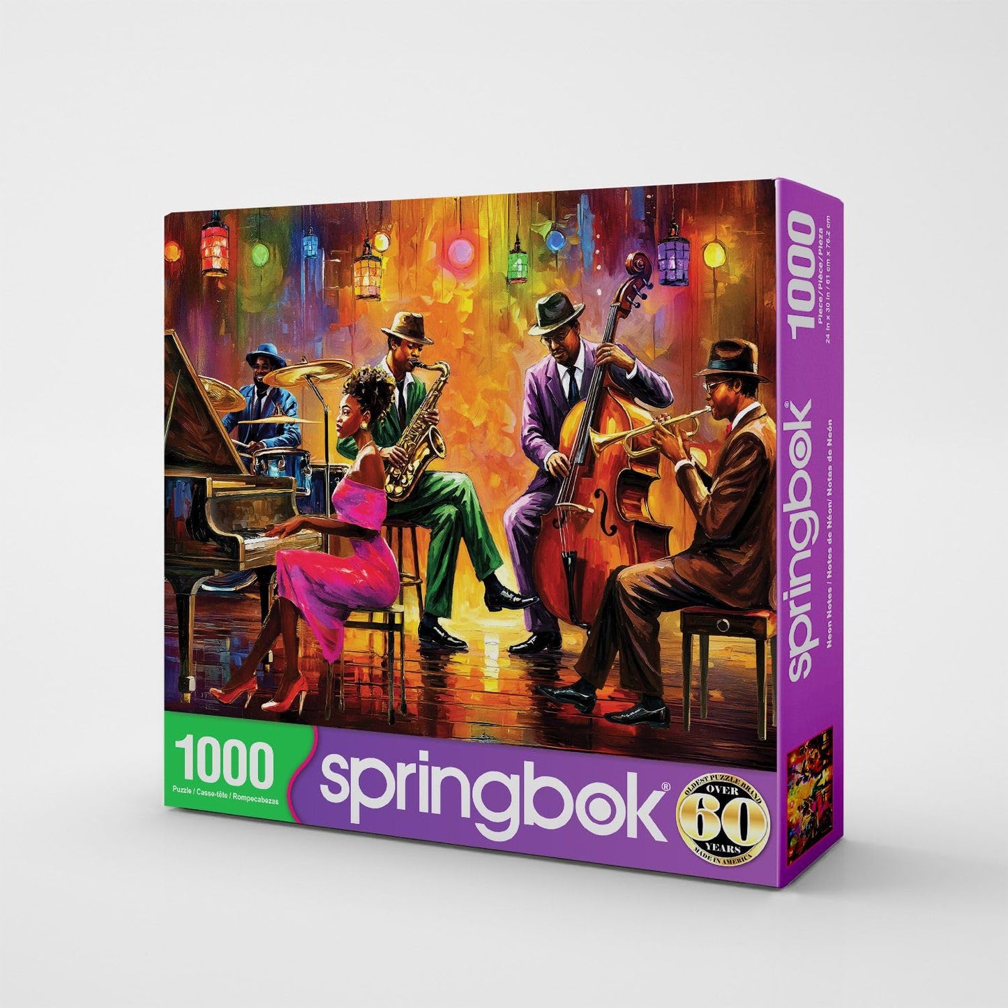 Springbok Neon Notes 1000 Piece Jigsaw Puzzle for Adults