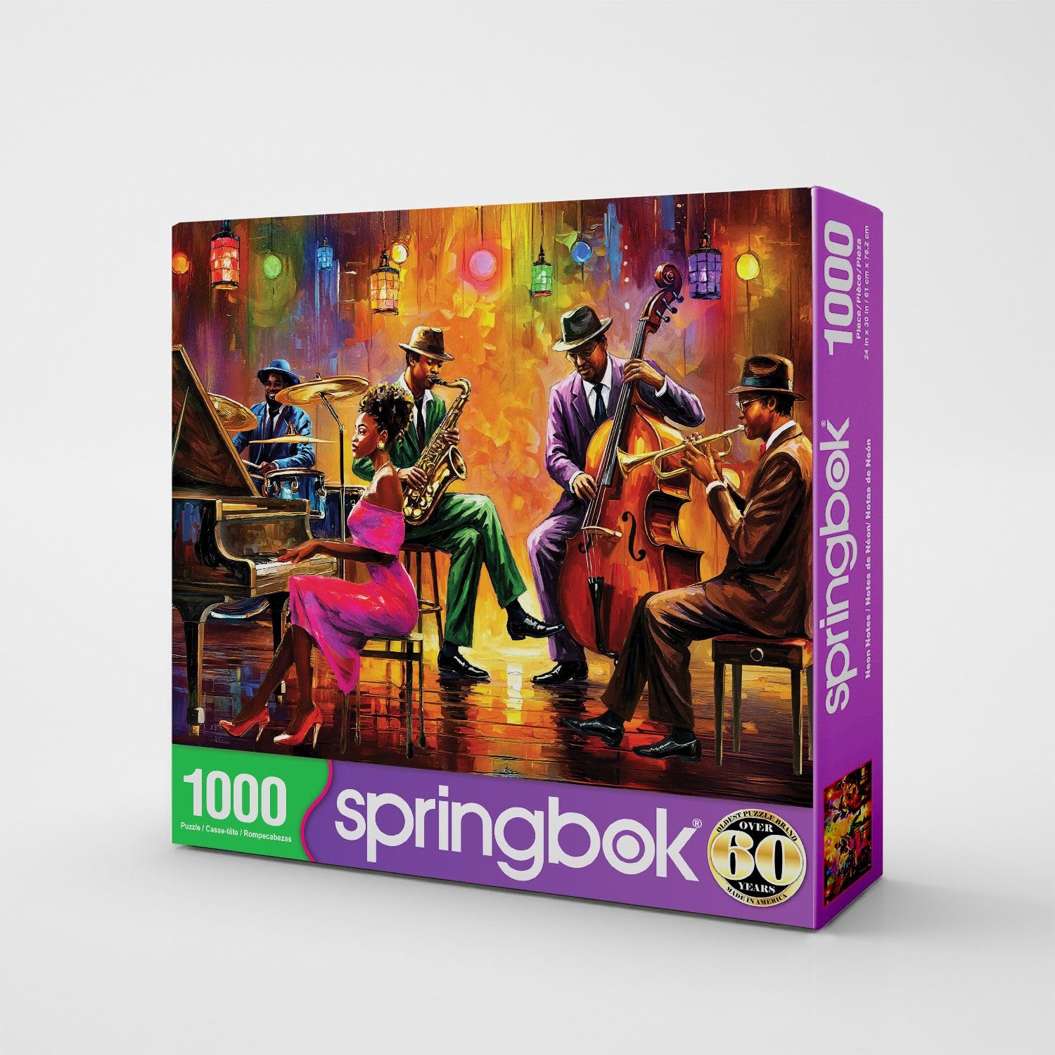Springbok Neon Notes 1000 Piece Jigsaw Puzzle for Adults
