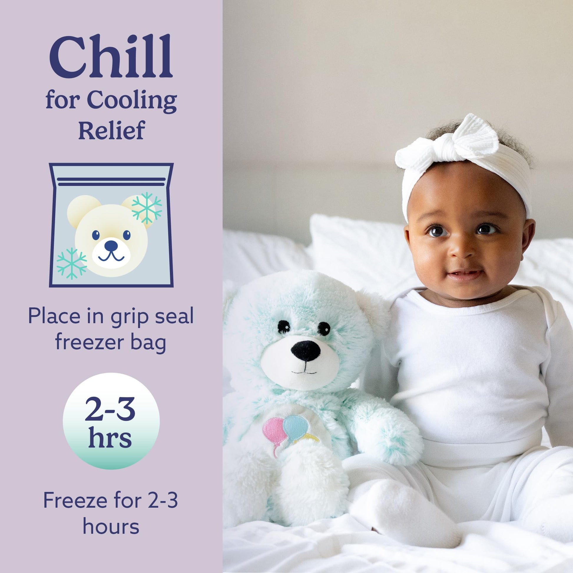 warmies Microwavable & Weighted Stuffed Animals, Celebration Bear - Heated Stuffed Animal Plushie for Warmth & Comfort - Cute Soft Plush Toys