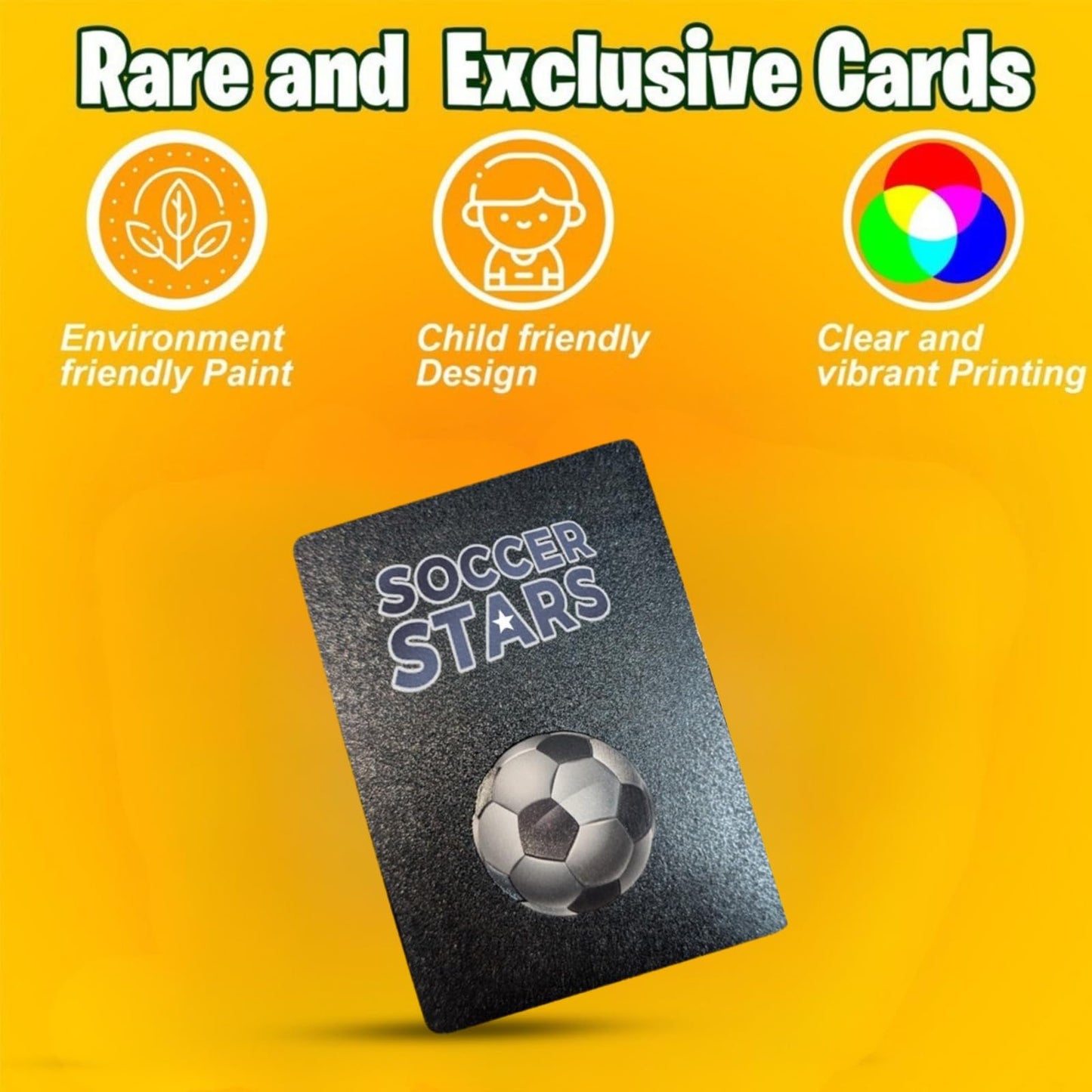 Soccer Trading Cards 2026-27 | 3 Packs - 33 Collectible Cards for Fans & Players Black, Gold & Silver Soccer Mystery Cards Packs Different Cards in