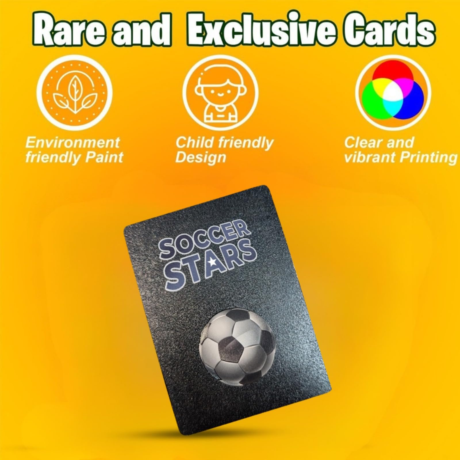Soccer Trading Cards 2026-27 | 3 Packs - 33 Collectible Cards for Fans & Players Black, Gold & Silver Soccer Mystery Cards Packs Different Cards in
