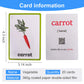 20PCS/Set Vegetable Kids Gifts English Flash Cards Pocket Card Educational Learning Baby Toys for Children Pre-Kindergarten