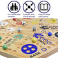 16” Wooden Wahoo Board Game, Original Marble Game Set for 4 or 6 Players