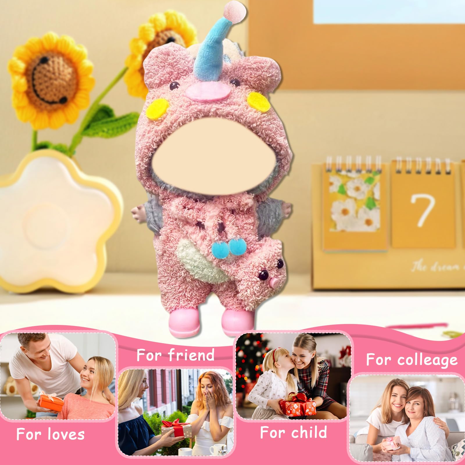 17cm Clothes Set(NO Doll),Hat & Overalls Set for 17cm Accessories Suit,Stylish Adorable Dolls Clothes Accessories,Cute Clothes for Dress up Unique